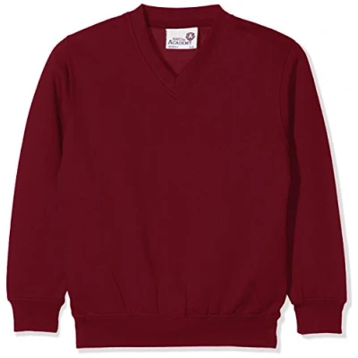 Imagen de AWDis Kids V Neck Sweatshirt Camiseta de Uniforme, Rojo (Academy Burgundy), 13 años para Niños