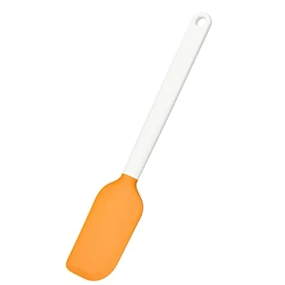 Imagen de Fiskars Raspador de masa con cabezal silicona, Longitud: 27,5 cm, Plástico/Silicona, Naranja/Blanco, Functional Form, 1023615