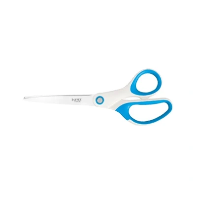 Imagen de Leitz WOW53192036 Tijeras de titanio, Para diestros y zurdos, Mango ergonómico, Largo 20,5 cm, Azul
