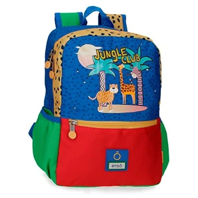 Imagen de Enso Jungle Club Mochila Escolar Adaptable a Carro Multicolor 25x32x12 cms Poliéster 9,6L