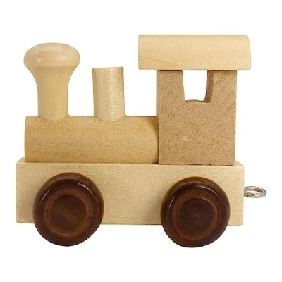 Imagen de GICO Tren de letras madera, tren, lok, vagón, A Z, nombre deseado (lok)