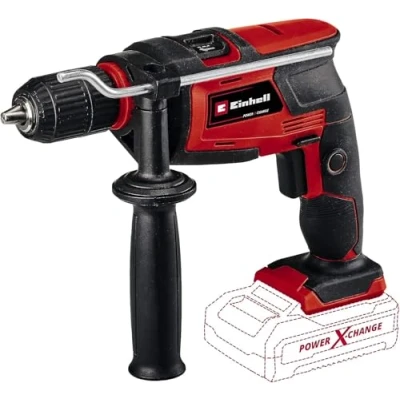 Imagen de Einhell Taladro percutor con batería TC ID 18 Li Solo Power X Change (Li Ion, V, 13mm, marcha a derecha/izquierda, unidad electrónica de velocidad giro, sin ni cargador)