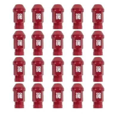 Imagen de OMP Speed Juego de 20 Tuercas Aluminio M12X1.5 Llave 19 Largo 40mm Color Rojo 7075