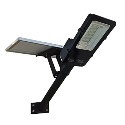 Imagen de Jandei Farola Solar LED 3500 Lúmenes reales, 200W para exteriores, IP65 Impermeable, con Control Remoto, iluminación exterior, 6000K Blanca fría