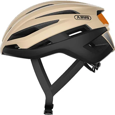 Imagen de ABUS StormChaser Casco de bicicleta ligero y cómodo Para ciclismo deportivo profesional hombre mujer Beige, talla M