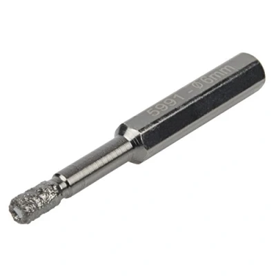 Imagen de wolfcraft Broca Para taladrado en seco recubierta de diamante, vástago hexagonal, Ø 6 mm I 5991000 taladrar azulejos, gres fino y cerámica