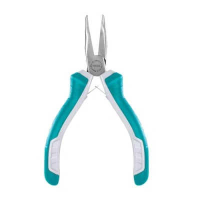 Imagen de TOTAL Alicate Mini Plano Curvo 115 mm Compacto y Versátil Ideal Para Doblar Alambre Máxima Precisión Fabricado en Cromo Vanadio Mango Bimaterial