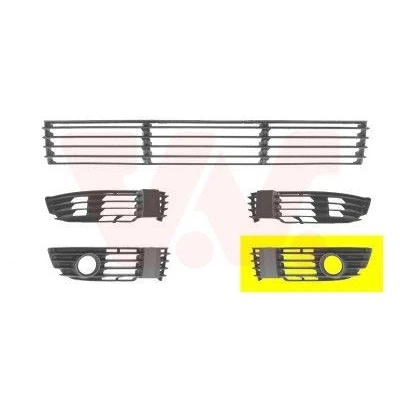 Imagen de VAN WEZEL 5837593 Rejilla Parachoques con orificio(s) para faros antiniebla Delante, izquierda VOLKSWAGEN: Passat B5 GP Variant, Berlina