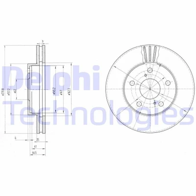 Imagen de Disco de freno DELPHI BG2906