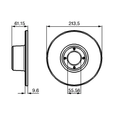 Imagen de BOSCH 0 986 478 811 Disco de freno 213,3 9,6 4 73 macizo aceitado ROVER: Mini Hatchback