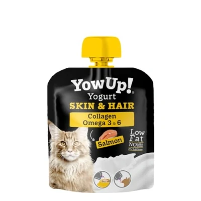 Imagen de YOW UP Pouch Yogur Gatos Skin&amp;Hair Caja Display 10X 85GR