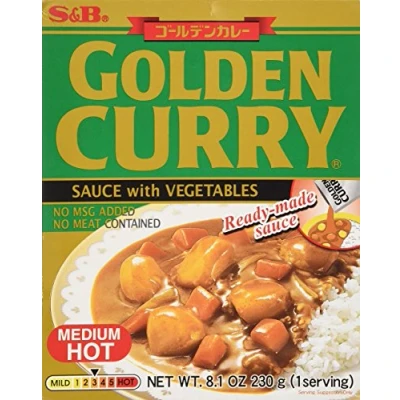 Imagen de S&amp;B Curry Japonés con Vegetales, Condimento Japonés, Sabor Medio Picante, Blsa Pouch 230g