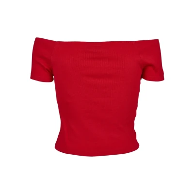 Imagen de Urban Classics OFF Shoulder Camiseta básica, Mujer, Talla: Large, Fire red