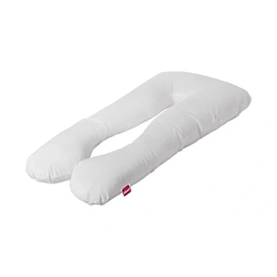 Imagen de Abeil Almohada multiposición para Embarazo, percal de algodón, Color Blanco, 140 x 75 20 cm