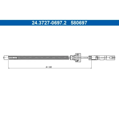 Imagen de ATE 24.3727 0697.2 Cable de Freno Mano 192