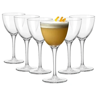 Imagen de Bormioli Rocco 91281 Novecento Nick&amp;Nora Juego de 6 copas cristal, 15,5 cl
