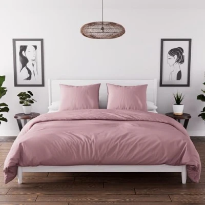 Imagen de Intemporel Juego de Funda nórdica Boheme Microfibra Lavada, Rosa, 260 x 240 cm