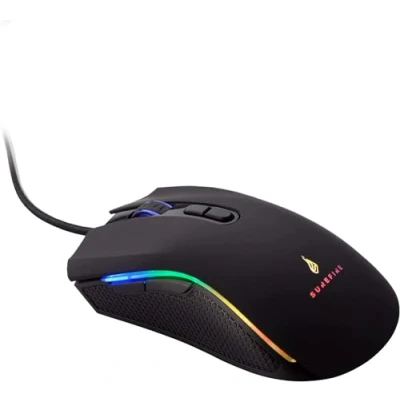 Imagen de Surefire Hawk Claw 7 Button Gaming Mouse I ratón Gamer iluminación RGB 6400 dpi Botones programables USB 3.2 Gen 1 y 2.0 Windows, Mac Consolas Powered by Verbatim