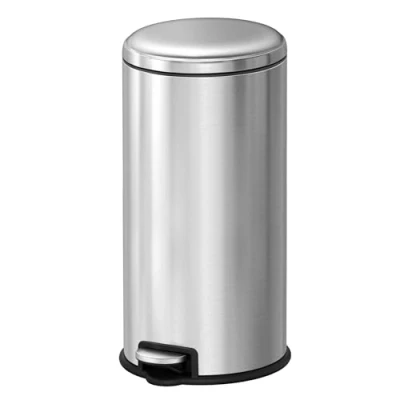 Imagen de EKO Cubo De Basura 30L Serene, Cocina Acero Inoxidable 30 Litros, Pedal y Cierre Suave Litros