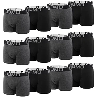 Imagen de L&amp;K Lot de 12 caleçons pour Homme Short Vintage en Coton Classique Avec Motif Cool 1119G L
