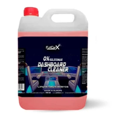 Imagen de Limpia Salpicadero 0% Siliconas FullCarX by Full Dip DASHBOARD CLEANER Sin silicona Uso Profesional Garrafa 5 Litros