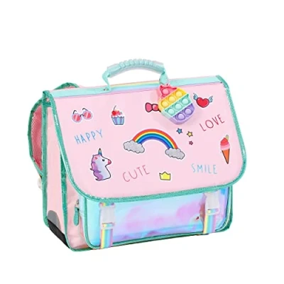 Imagen de Viquel Mochila Primaria 2 Compartimentos Unicornio Burbujas