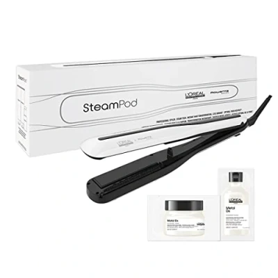 Imagen de L&#039;Oréal Professionnel SteamPod 3 Plancha alisadora de vapor para alisar y rizar con champú máscara probar