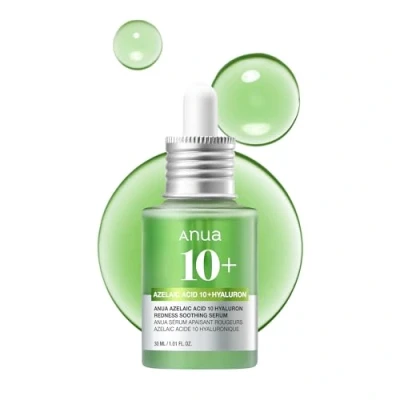 Imagen de Anua Azelaic Acid 10 Hyaluron Redness Soothing Serum, Facial Serum for Sensitive skin, Hyaluronic Acid, Niacinamide, Spot Care, Natural Color, Vegan, Korean Skincare (30ml/ 1.01 fl oz.)