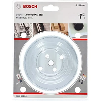 Imagen de Bosch Professional Progressor for Wood and Metal Sierra de corona (para madera y metal, diámetro 114 mm, accesorios para taladro)