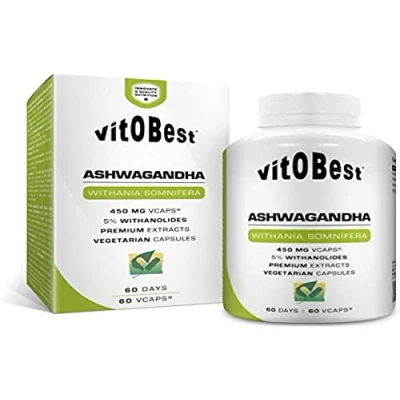 Imagen de ASHWAGANDHA 60 Caps. Suplementos Alimentación y Deportivos Vitobest
