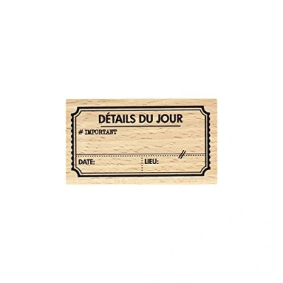 Imagen de Florilèges Design fd117016 Ticket Coupon Vacaciones Sello (Madera 4 x 7 2,5 cm
