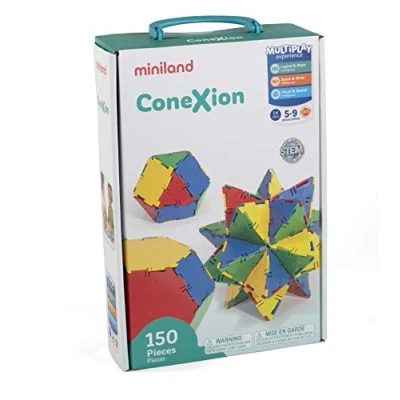 Imagen de Miniland Model 32110 Juego de construcción poliedros y Figuras en 3 Dimensiones para niños, Multicolor