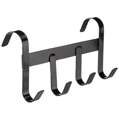 Imagen de Hofman Soporte de cabestro metal con 4 ganchos para colgar Negro One Size