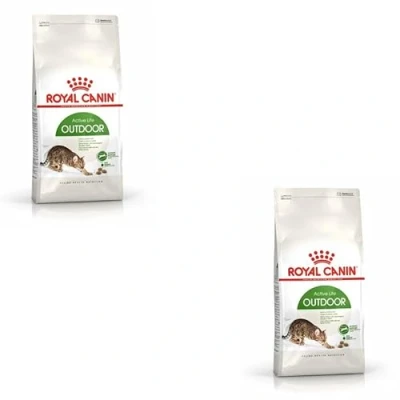 Imagen de ROYAL CANIN Outdoor Paquete Doble 2 x 400 g Pienso seco para Gatos Adultos (de 1 a 7 años de Edad) Que corren con frecuencia y Hacen Ejercicio regularmente