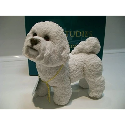 Imagen de Leonardo Bichon Frise Figura decorativa de perro en caja regalo, colección