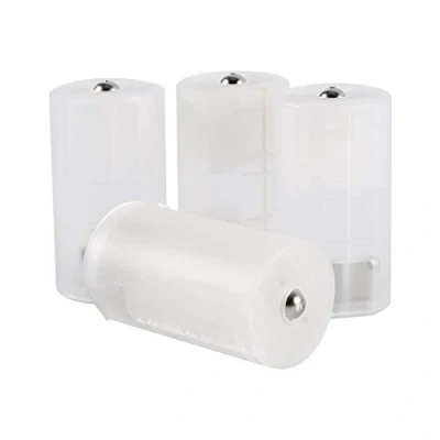 Imagen de Richer R 4 Piezas Convertidor/Adaptador de Batería 2 Pilas AA a una D Mini Cajas Estuche Battery Converter Portátil Universal para Electrónica y Situaciones Emergencia.