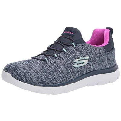 Imagen de Skechers Summits Quick Getaway, Zapatillas Mujer, Navy Pink, 37 EU