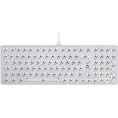 Imagen de Glorious gaming GMMK 2 Full Size (96%) Barebones (solo carcasa) Carcasa de teclado mecánico, completa (96%), aluminio, personalizable, RGB, distribuciones internacional / ISO Blanco