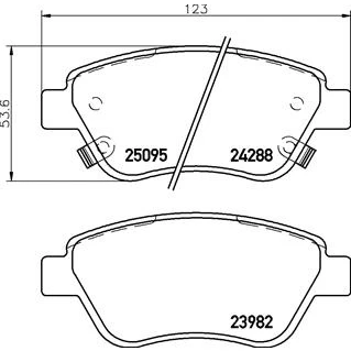 Imagen de BREMBO P 59 081 Juego de pastillas freno con avisador acústico desgaste tornillos pinza accesorios OPEL: Adam