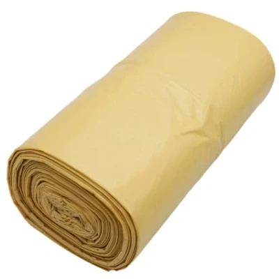 Imagen de SKIR&#039;CO bolsas de basura 60 litros, amarillas x 72 cm, color amarillo (150 unidades)