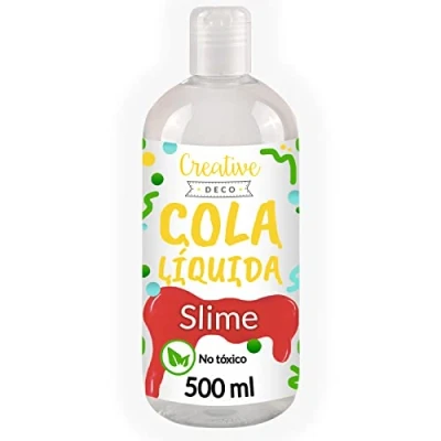 Imagen de Creative DECO 500 ml Cola para Slime Pegamento Líquido Transparente PVA Escolar Papel y Cartón No Tóxico Manualidades Proyectos de Arte Bricolaje Adhesivo Claro Lavable Alta Eficiencia