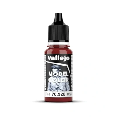 Imagen de Vallejo Model Color Pintura Acrílica Rojo Acabado Mate, 18 ml. Autonivelante y Sistema BSL para Modelismo Figuras