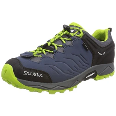 Imagen de Salewa JR Mountain Trainer Waterproof Zapatos de Senderismo, para Unisex niños Azul (Dark Denim Cactus), 34 EU