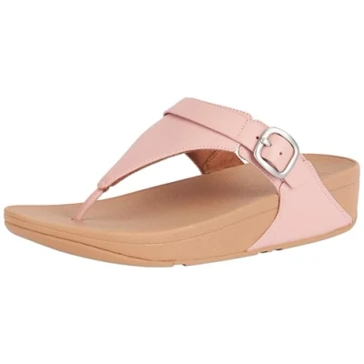 Imagen de Fitflop Lulu Adjustable Leather Toe Post Sandals, Sandalia Mujer, Pink, 39 EU