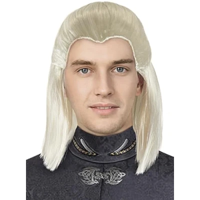 Imagen de Funidelia Peluca de Daemon La Casa del Dragón para hombre Dragón, Juego Tronos, Game of Thrones, Películas &amp; Series Accesorios adultos, accesorio disfraz Marrón