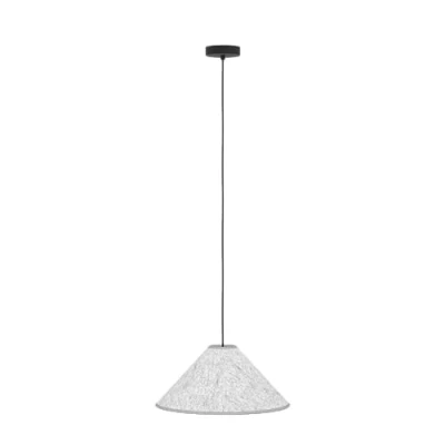 Imagen de EGLO Alsager Lámpara colgante con 1 llama, adecuada para colocar encima de la mesa del comedor, fabricada en fieltro color gris y metal negro, portalámparas E27, Ø 41 cm