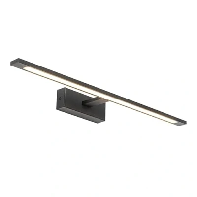 Imagen de QAZQA Aplique moderno negro 62 cm con LED IP44 Jerre Plástico/Acero Alargada Incluye Max. 1 x 22 Watt