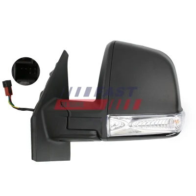 Imagen de Espejo retrovisor Fast FT88348 izquierda negro eléctrico ajustable desde interior, calefactable OPEL: Combo D Tour, FIAT: Doblo II Familiar
