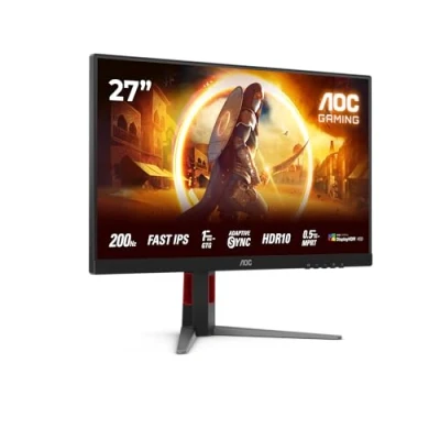 Imagen de AOC Gaming 27G4HA Monitor Full HD de 27 Pulgadas, 200 Hz, 1 ms, Comp. G Sync, HDR10 (1920x1080, 2X HDMI 2.0, 1x DisplayPort 1.4) Negro Rojo