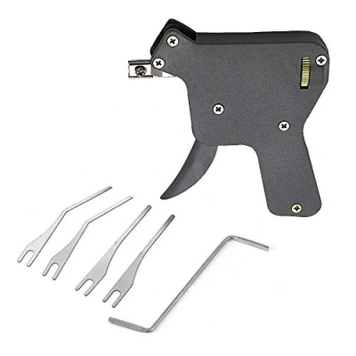 Imagen de Loboo Idea Herramienta de cerrajería. Kit pistola para abrir cerraduras/candados y sacar llaves rotas, cerrajeros principiantes